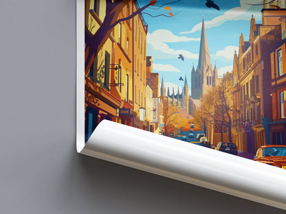 Glasgow Travel Print Wall Art Glasgow Wall Hanging Home Décor Glasgow Gift Art Lovers Scotland Art Lover Gift Glasgow Travel Artwork