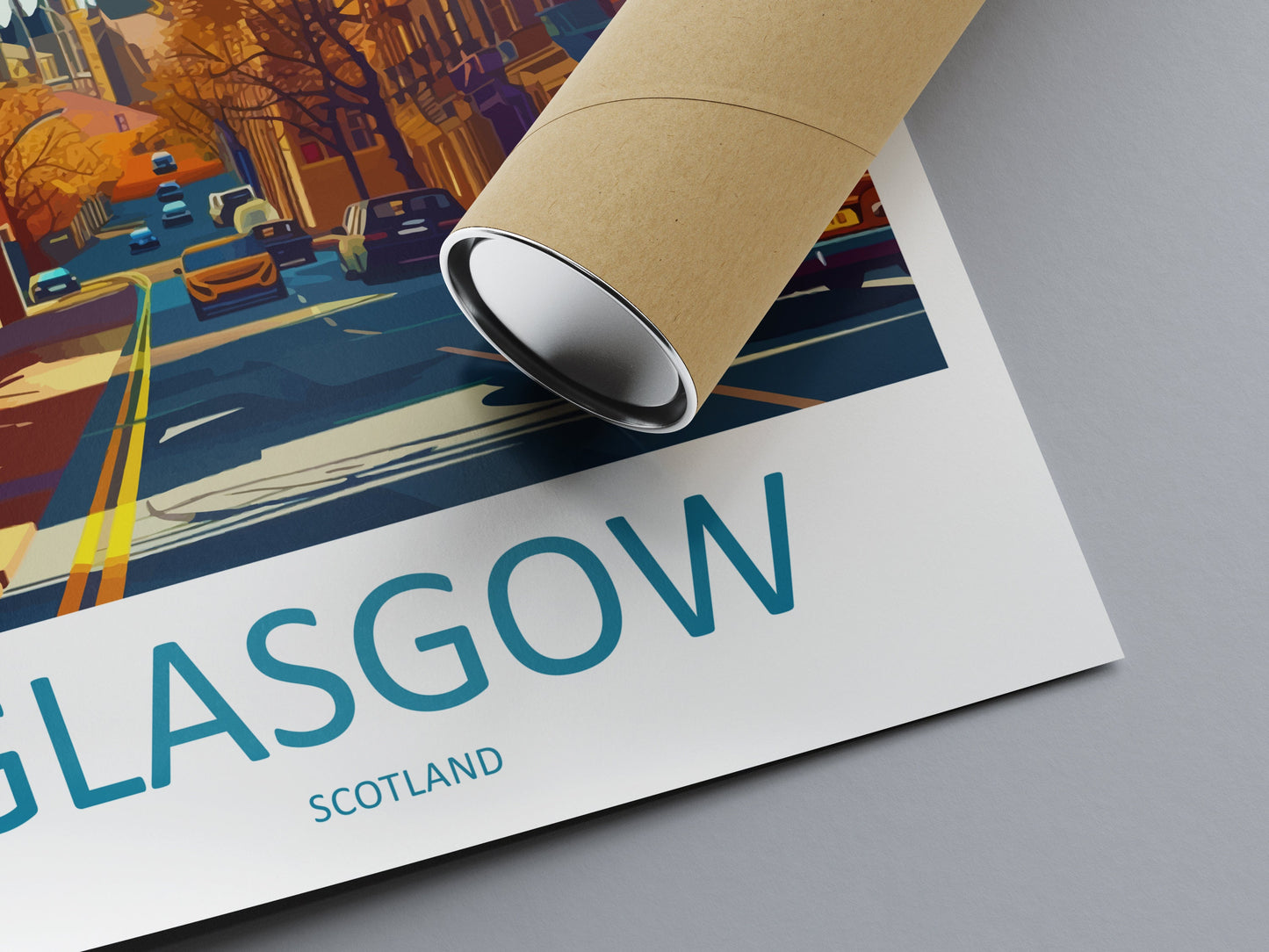 Glasgow Travel Print Wall Art Glasgow Wall Hanging Home Décor Glasgow Gift Art Lovers Scotland Art Lover Gift Glasgow Travel Artwork