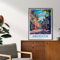 Aberdeen Print Aberdeen Home Décor Scotland City Art Print Aberdeen Wall Art for Scotland Enthusiast Gift Wall Hanging Aberdeen Cityscape