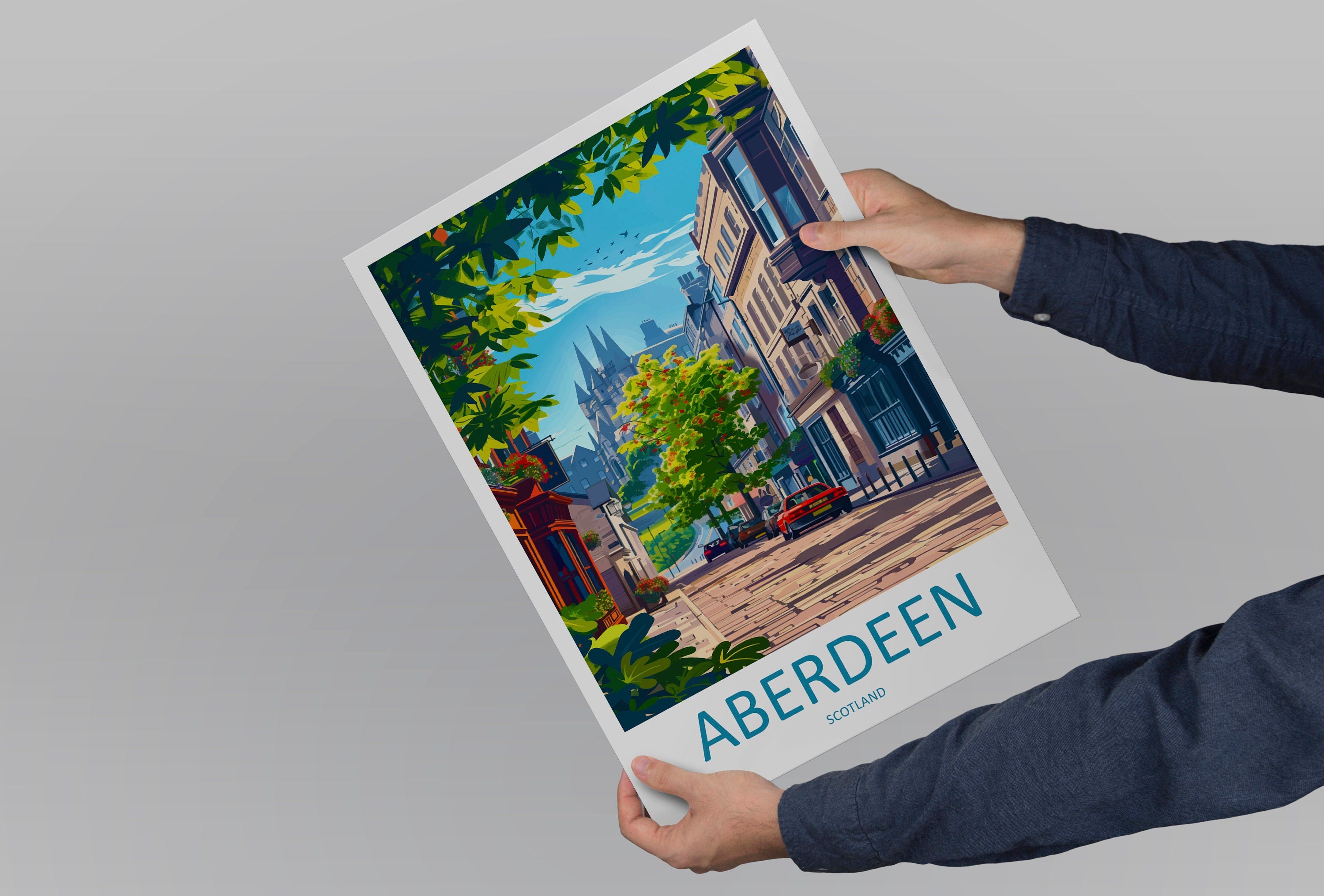 Aberdeen Print Aberdeen Home Décor Scotland City Art Print Aberdeen Wall Art for Scotland Enthusiast Gift Wall Hanging Aberdeen Cityscape