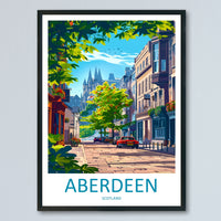 Aberdeen Print Aberdeen Home Décor Scotland City Art Print Aberdeen Wall Art for Scotland Enthusiast Gift Wall Hanging Aberdeen Cityscape