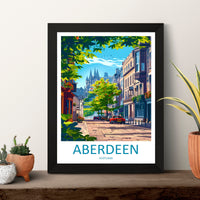 Aberdeen Print Aberdeen Home Décor Scotland City Art Print Aberdeen Wall Art for Scotland Enthusiast Gift Wall Hanging Aberdeen Cityscape