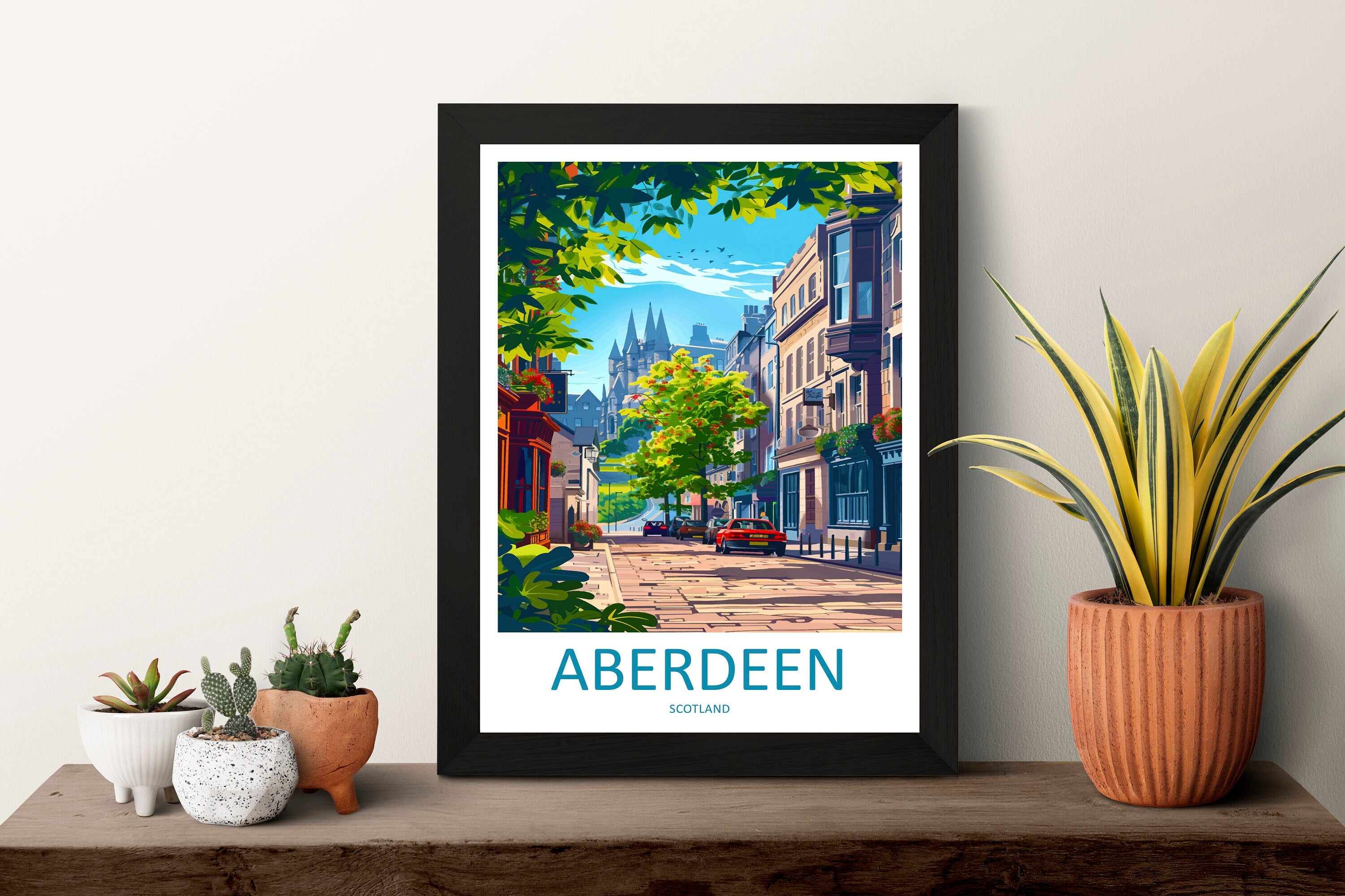 Aberdeen Print Aberdeen Home Décor Scotland City Art Print Aberdeen Wall Art for Scotland Enthusiast Gift Wall Hanging Aberdeen Cityscape