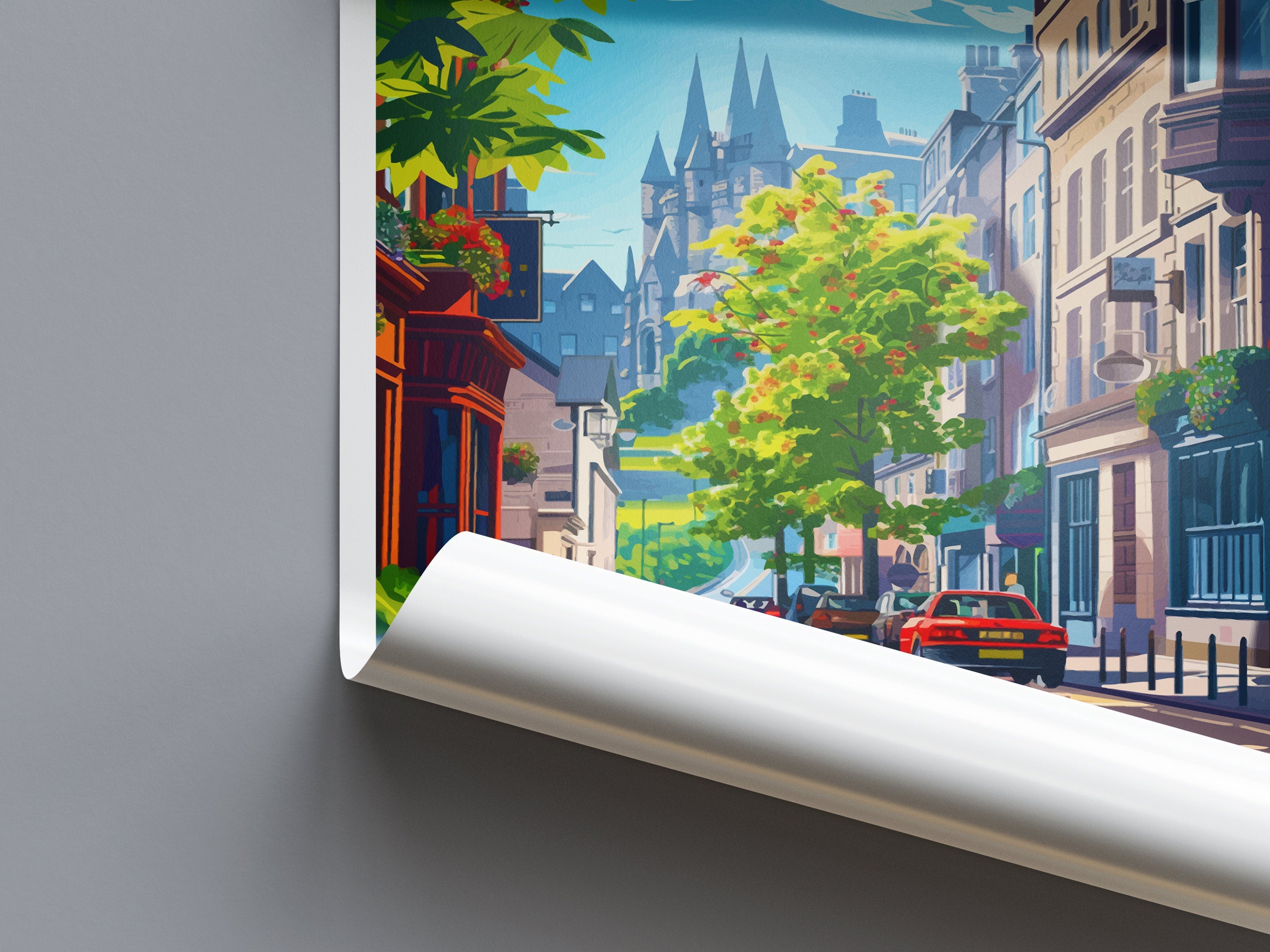 Aberdeen Print Aberdeen Home Décor Scotland City Art Print Aberdeen Wall Art for Scotland Enthusiast Gift Wall Hanging Aberdeen Cityscape