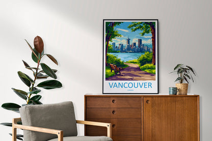 Vancouver Travel Print Wall Art Vancouver Wall Hanging Home Décor Vancouver Gift Art Lovers Canada Art Lover Gift Vancouver Gift