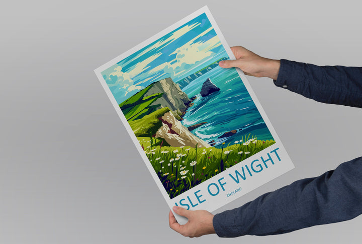 Isle Of Wight Travel Print Wall Art Isle Of Wight Wall Hanging Home Decor Isle Of Wight Gift Art Lovers Wall Art AONB Print