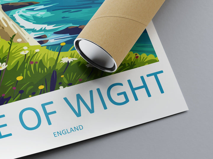 Isle Of Wight Travel Print Wall Art Isle Of Wight Wall Hanging Home Decor Isle Of Wight Gift Art Lovers Wall Art AONB Print
