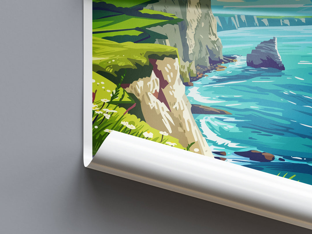 Isle Of Wight Travel Print Wall Art Isle Of Wight Wall Hanging Home Decor Isle Of Wight Gift Art Lovers Wall Art AONB Print