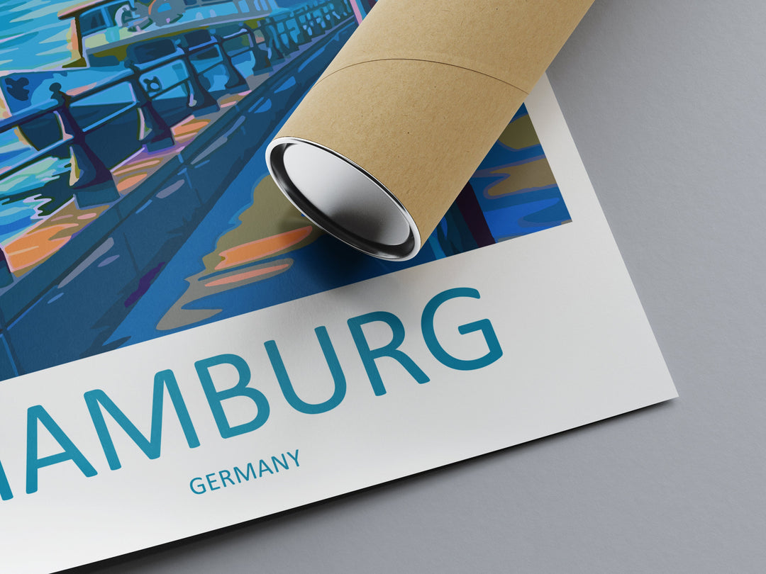 Hamburg Travel Print Wall Art Hamburg Wall Hanging Home Décor Hamburg Gift Art Lovers Germany Art Lover Gift Hamburg Wall Décor Print Gift
