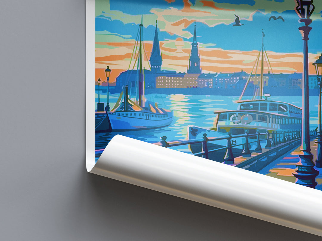 Hamburg Travel Print Wall Art Hamburg Wall Hanging Home Décor Hamburg Gift Art Lovers Germany Art Lover Gift Hamburg Wall Décor Print Gift