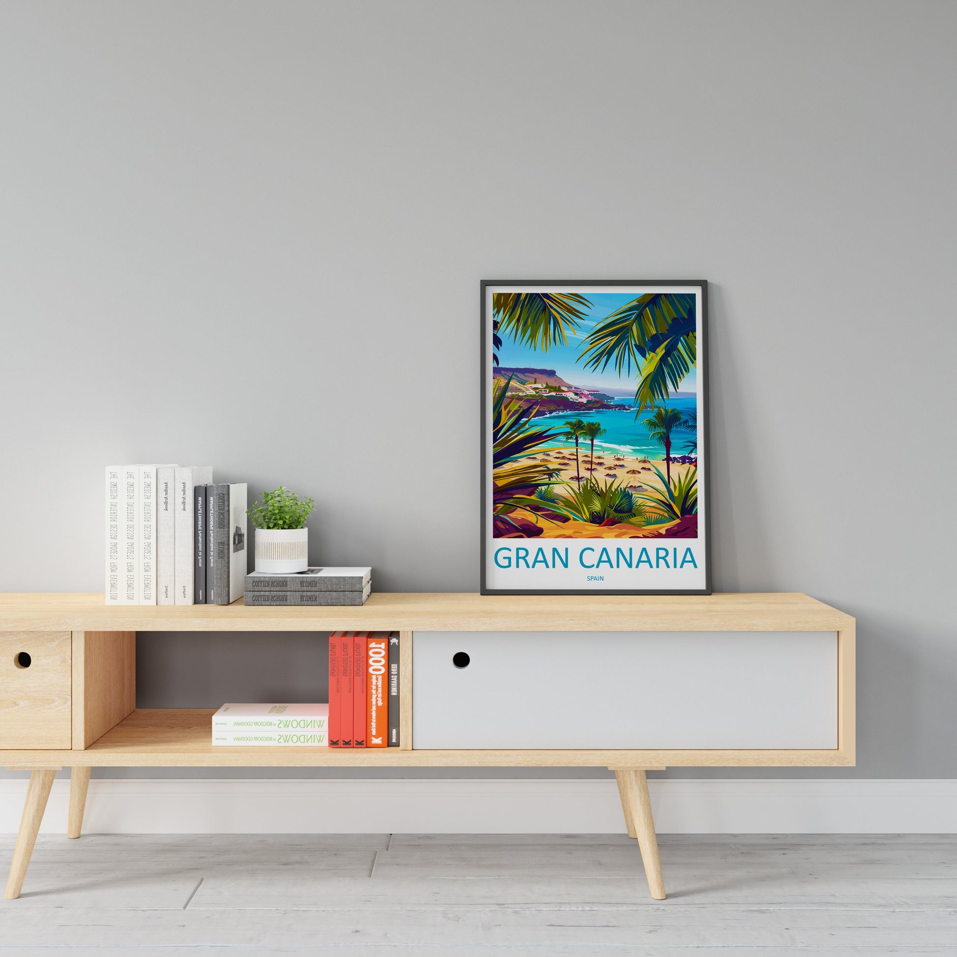Gran Canaria Travel Print Wall Art Gran Canaria Wall Hanging Home Décor Gran Canaria Gift Art Lovers Spain Art Lover Gift Gran Canaria Print