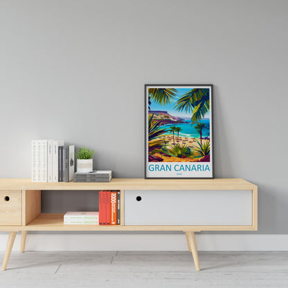 Gran Canaria Travel Print Wall Art Gran Canaria Wall Hanging Home Décor Gran Canaria Gift Art Lovers Spain Art Lover Gift Gran Canaria Print