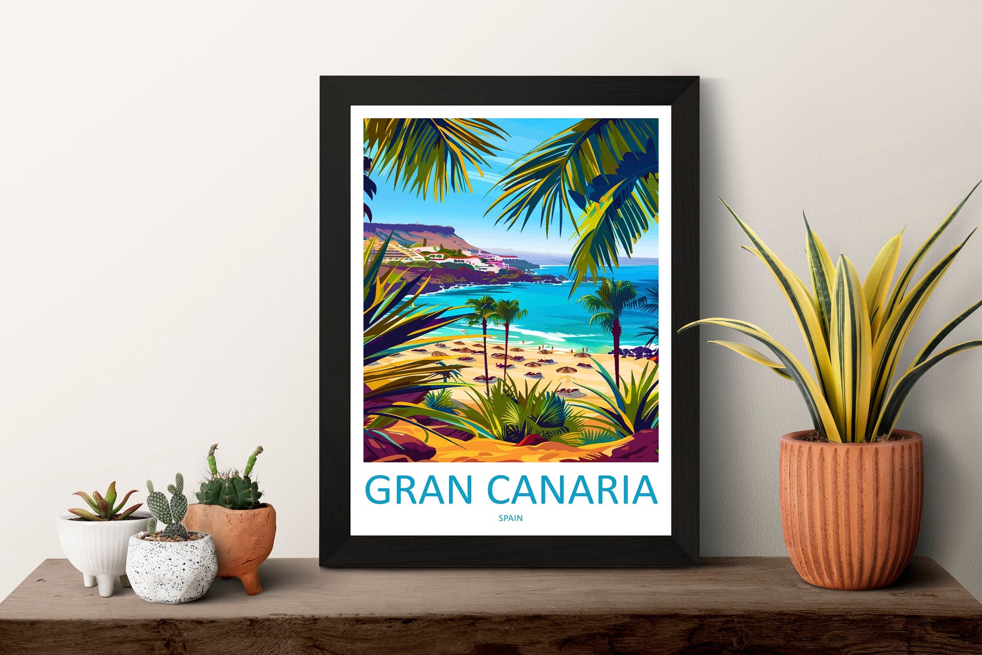 Gran Canaria Travel Print Wall Art Gran Canaria Wall Hanging Home Décor Gran Canaria Gift Art Lovers Spain Art Lover Gift Gran Canaria Print