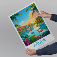 Aruba Travel Print Wall Art Aruba Wall Hanging Home Décor Aruba Gift Art Lovers Wall Art Caribbean Travel Print Aruba Decor