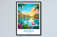 Aruba Travel Print Wall Art Aruba Wall Hanging Home Décor Aruba Gift Art Lovers Wall Art Caribbean Travel Print Aruba Decor