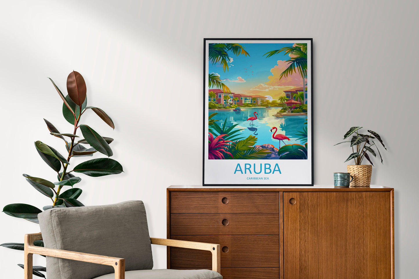 Aruba Travel Print Wall Art Aruba Wall Hanging Home Décor Aruba Gift Art Lovers Wall Art Caribbean Travel Print Aruba Decor
