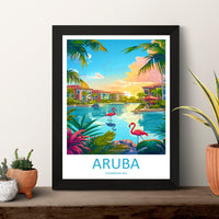 Aruba Travel Print Wall Art Aruba Wall Hanging Home Décor Aruba Gift Art Lovers Wall Art Caribbean Travel Print Aruba Decor