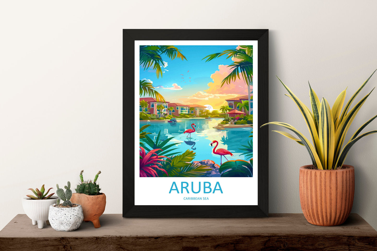 Aruba Travel Print Wall Art Aruba Wall Hanging Home Décor Aruba Gift Art Lovers Wall Art Caribbean Travel Print Aruba Decor