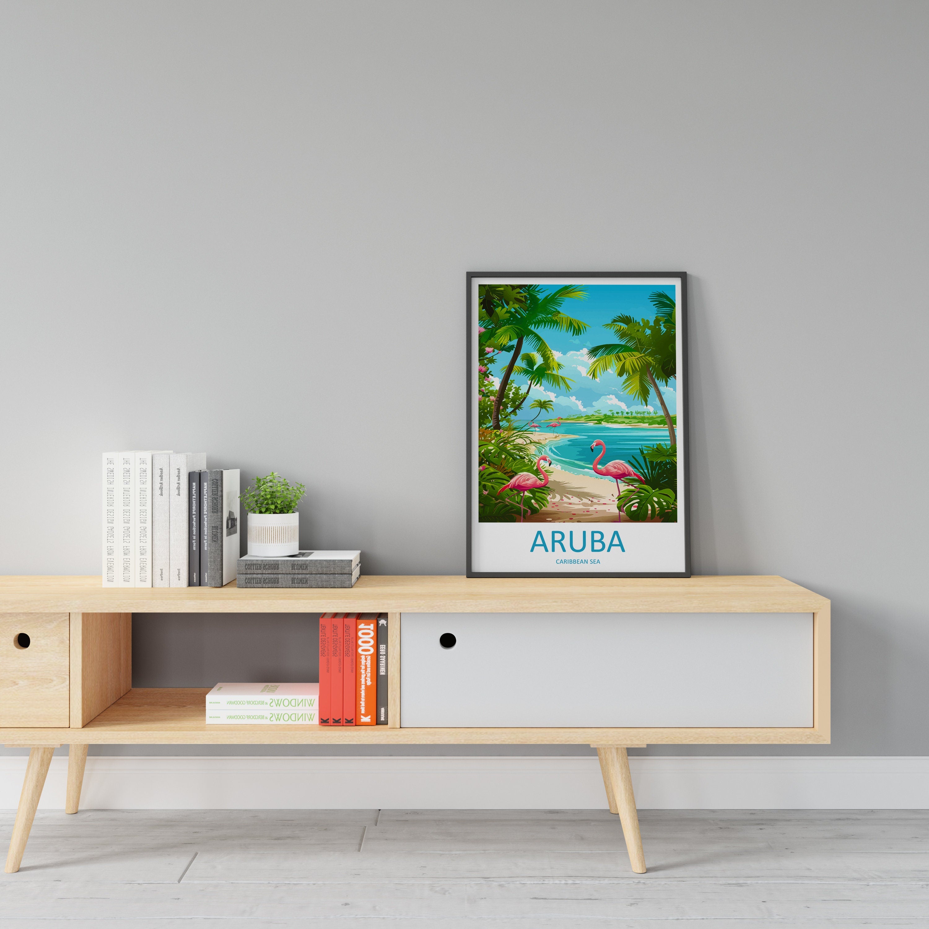 Aruba Travel Print Wall Art Aruba Wall Hanging Home Décor Aruba Gift Art Lovers Wall Art Caribbean Travel Print Aruba Decor