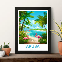 Aruba Travel Print Wall Art Aruba Wall Hanging Home Décor Aruba Gift Art Lovers Wall Art Caribbean Travel Print Aruba Decor