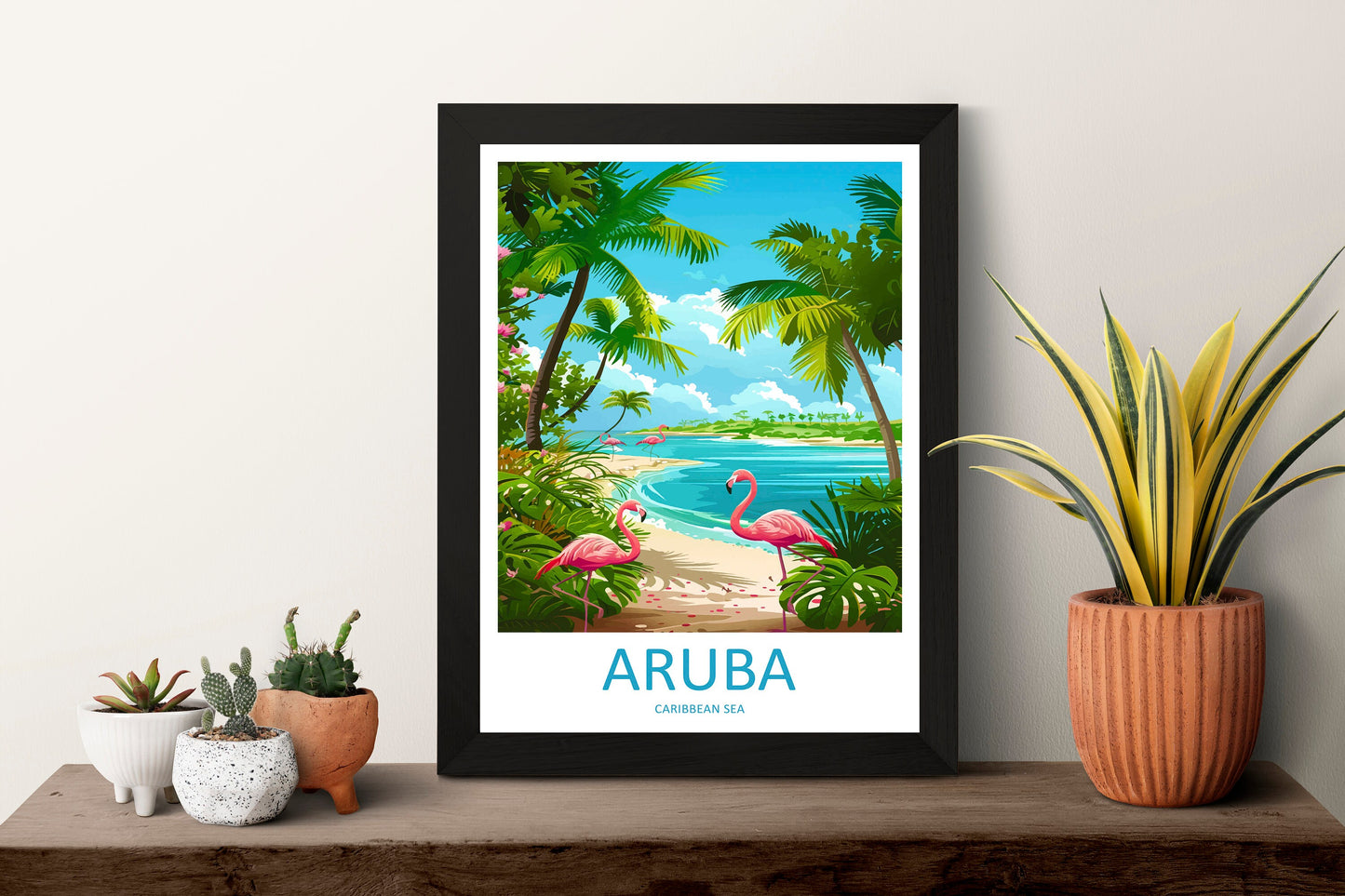 Aruba Travel Print Wall Art Aruba Wall Hanging Home Décor Aruba Gift Art Lovers Wall Art Caribbean Travel Print Aruba Decor
