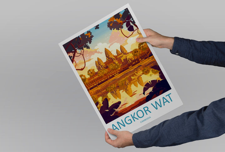 Angkor Wat Travel Print Wall Art Angkor Wat Wall Hanging Home Décor Angkor Wat Gift Art Lovers Cambodia Art Lover Gift