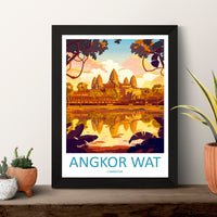 Angkor Wat Travel Print Wall Art Angkor Wat Wall Hanging Home Décor Angkor Wat Gift Art Lovers Cambodia Art Lover Gift