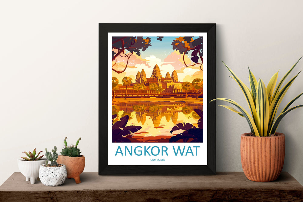 Angkor Wat Travel Print Wall Art Angkor Wat Wall Hanging Home Décor Angkor Wat Gift Art Lovers Cambodia Art Lover Gift