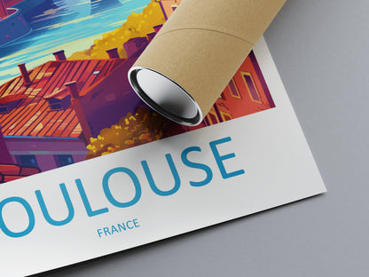 Toulouse Travel Print Wall Art Toulouse Wall Hanging Home Decoration Toulouse France Gift Art Lovers Wall Art Print Art Toulouse Travel Art