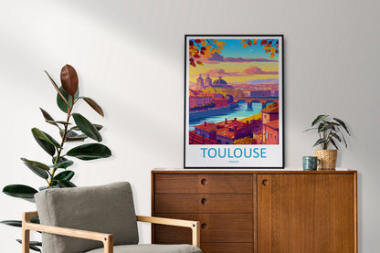 Toulouse Travel Print Wall Art Toulouse Wall Hanging Home Decoration Toulouse France Gift Art Lovers Wall Art Print Art Toulouse Travel Art