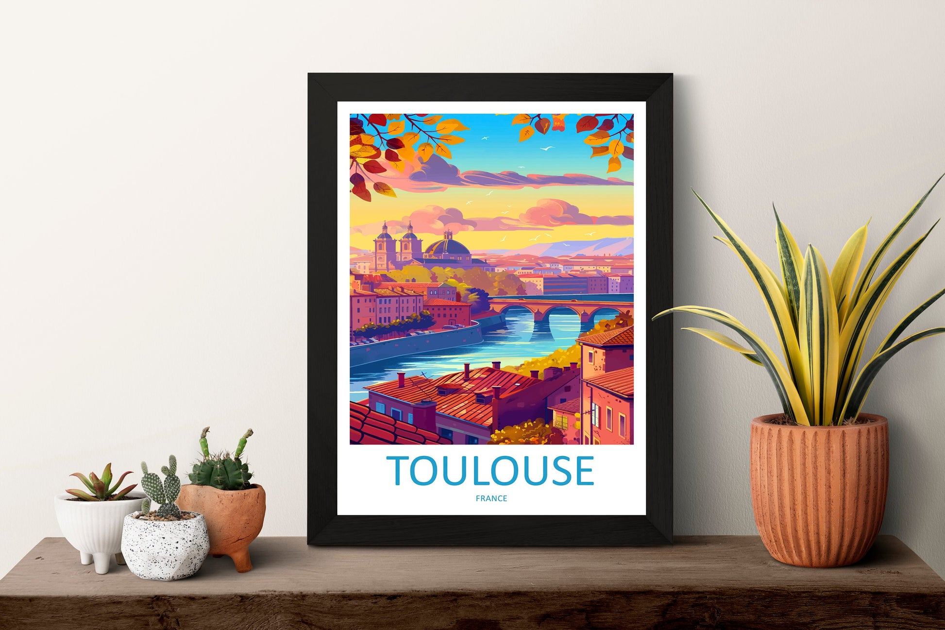 Toulouse Travel Print Wall Art Toulouse Wall Hanging Home Decoration Toulouse France Gift Art Lovers Wall Art Print Art Toulouse Travel Art