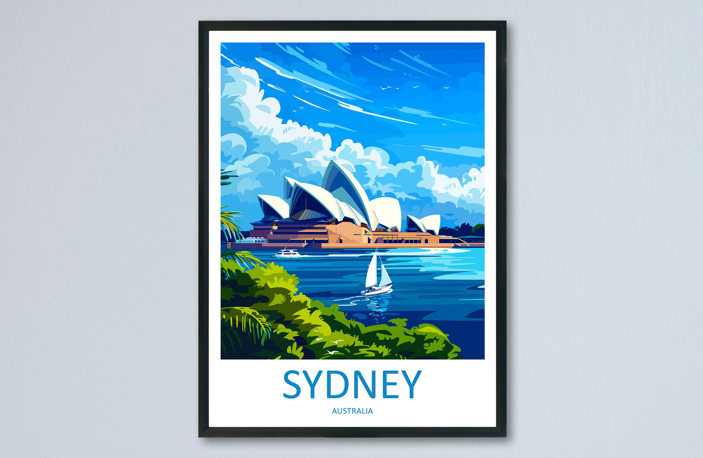 Sydney Opera House Travel Print Wall Art Sydney Opera House Wall Hanging Home Décor Sydney Gift Art Lovers Wall Art Australia Poster Decor