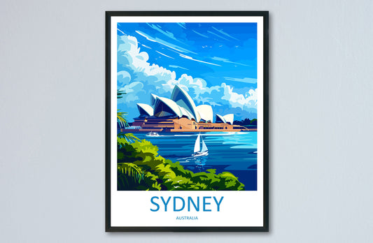 Sydney Opera House Travel Print Wall Art Sydney Opera House Wall Hanging Home Décor Sydney Gift Art Lovers Wall Art Australia Poster Decor
