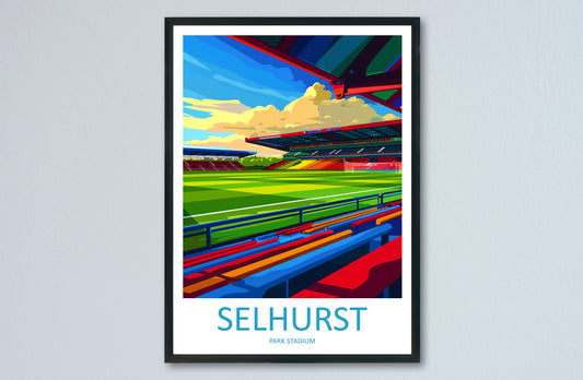 Selhurst Park Stadium Print Selhurst Park Home Décor Art Print Crystal Palace Wall Art Football Enthusiast Gift Wall Hanging Selhurst Park
