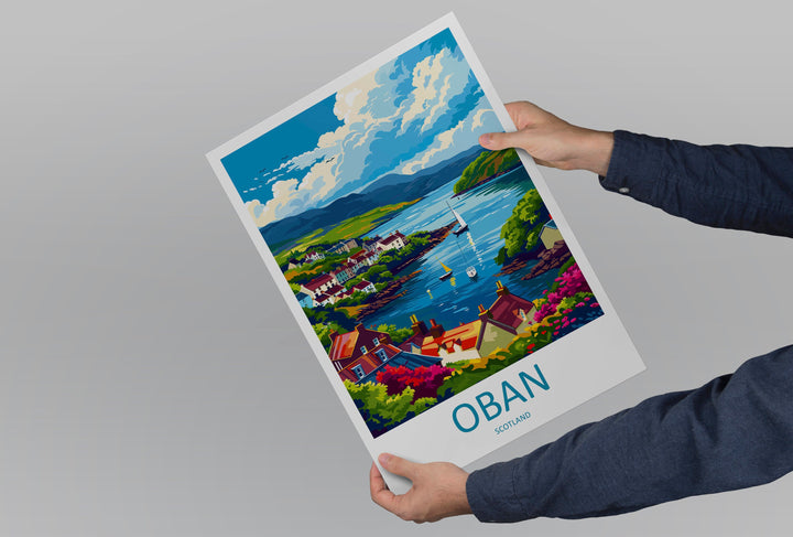 Oban Travel Print Wall Art Oban Wall Hanging Home Décor Oban Gift Art Lovers Scotland Art Lover Gift Oban Artwork