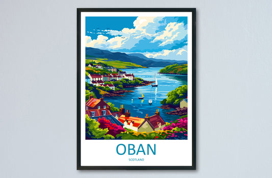 Oban Travel Print Wall Art Oban Wall Hanging Home Décor Oban Gift Art Lovers Scotland Art Lover Gift Oban Artwork