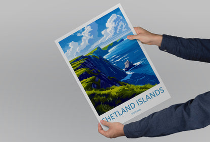 Shetland Travel Print Shetland Home Décor Scotland Art Print Shetland Wall Print For Shetland Gift Wall Hanging Scottish Islands Shetland