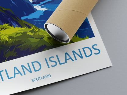 Shetland Travel Print Shetland Home Décor Scotland Art Print Shetland Wall Print For Shetland Gift Wall Hanging Scottish Islands Shetland