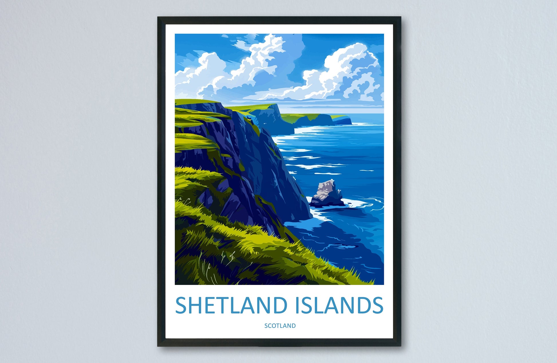 Shetland Travel Print Shetland Home Décor Scotland Art Print Shetland Wall Print For Shetland Gift Wall Hanging Scottish Islands Shetland