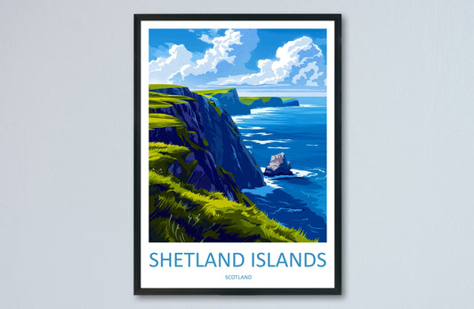 Shetland Travel Print Shetland Home Décor Scotland Art Print Shetland Wall Print For Shetland Gift Wall Hanging Scottish Islands Shetland