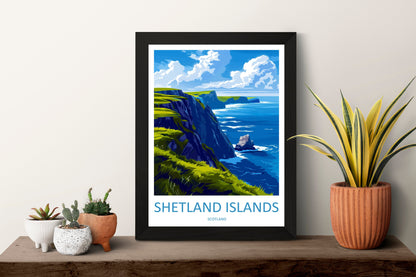 Shetland Travel Print Shetland Home Décor Scotland Art Print Shetland Wall Print For Shetland Gift Wall Hanging Scottish Islands Shetland