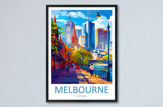 Melbourne Travel Print Wall Art Melbourne Wall Hanging Home Décor Melbourne Gift Art Lovers Wall Art Australia Travel Print