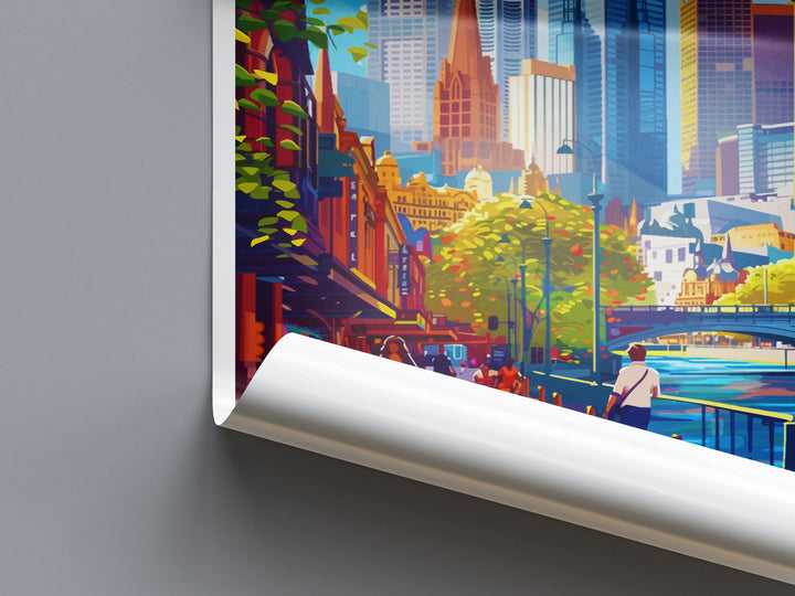 Melbourne Travel Print Wall Art Melbourne Wall Hanging Home Décor Melbourne Gift Art Lovers Wall Art Australia Travel Print