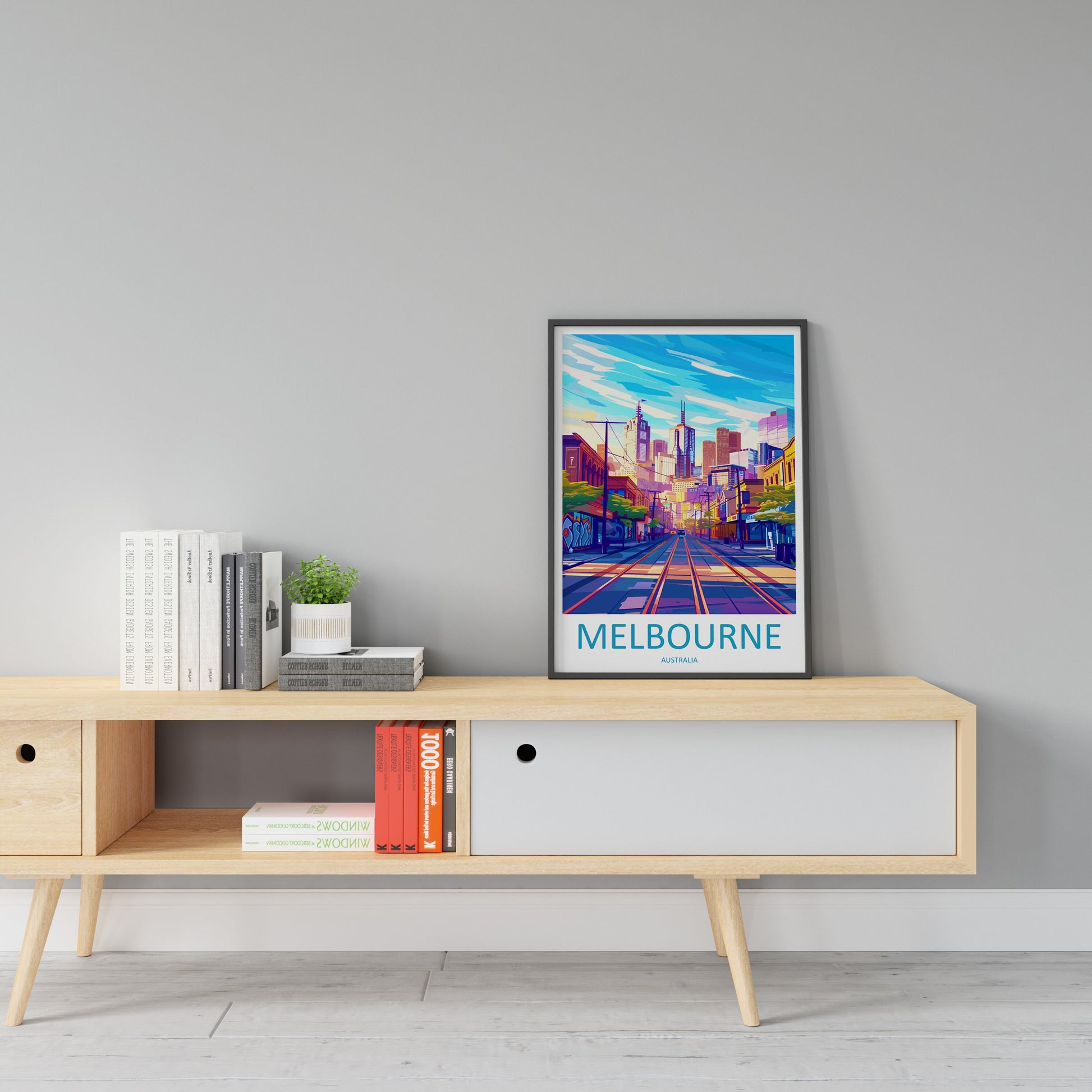 Melbourne Travel Print Wall Art Melbourne Wall Hanging Home Décor Melbourne Gift Art Lovers Wall Art Australia Travel Print