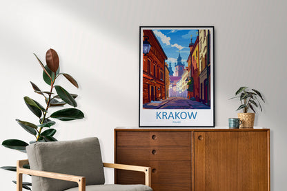 Krakow Travel Print Wall Art Krakow Wall Hanging Home Décor Krakow Gift Art Lovers Poland Art Lover Gift Krakow Travel Wall Art