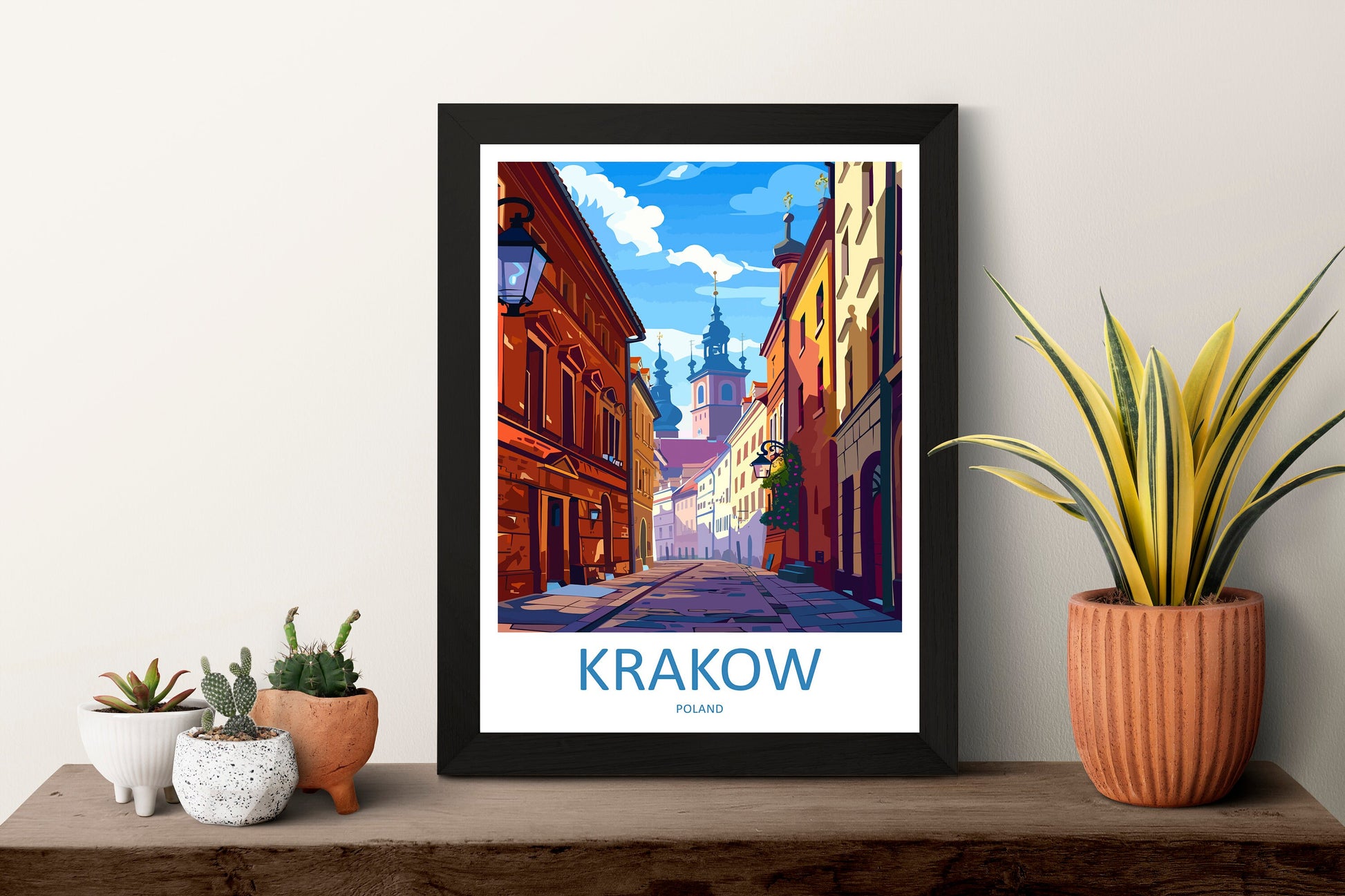 Krakow Travel Print Wall Art Krakow Wall Hanging Home Décor Krakow Gift Art Lovers Poland Art Lover Gift Krakow Travel Wall Art