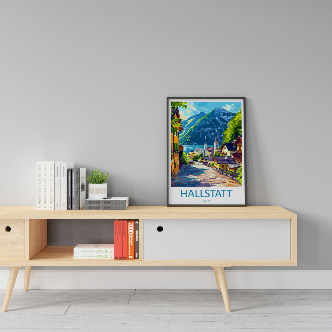 Hallstatt Lake Print Hallstatt Home Decor Art Print Austria Wall Art Alpine Mountain Gift Wall Hanging Hallstatt Scenery Poster Austria Art