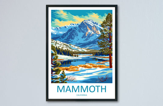 Lake Mammoth Travel Print Wall Art Lake Mammoth Wall Hanging Home Décor Lake Mammoth Gift Art Lovers California Art Lover Gift