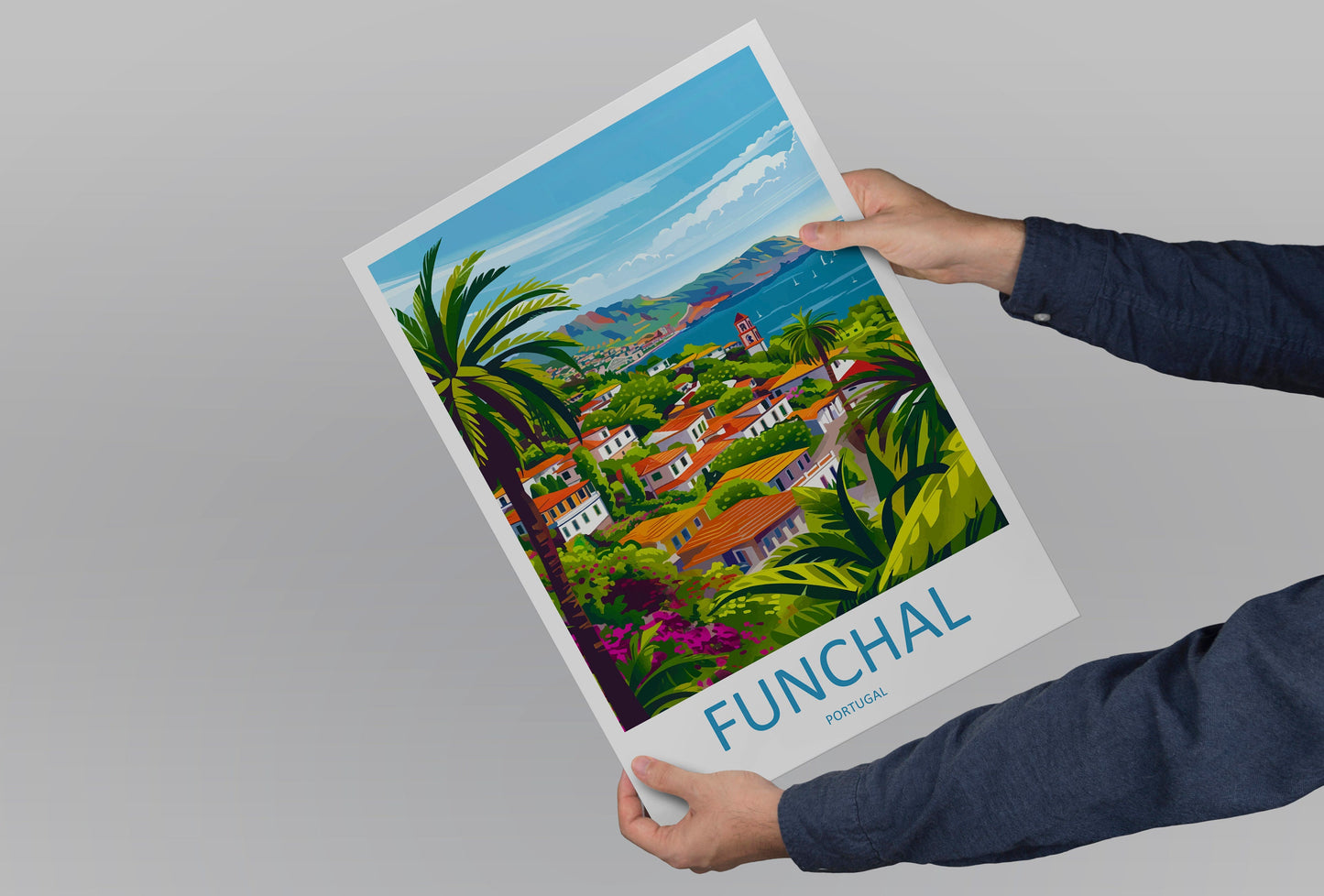 Funchal Travel Print Wall Art Funchal Wall Hanging Home Décor Funchal Gift Art Lovers Portugal Art Lover Gift Funchal Wall Décor Funchal Art