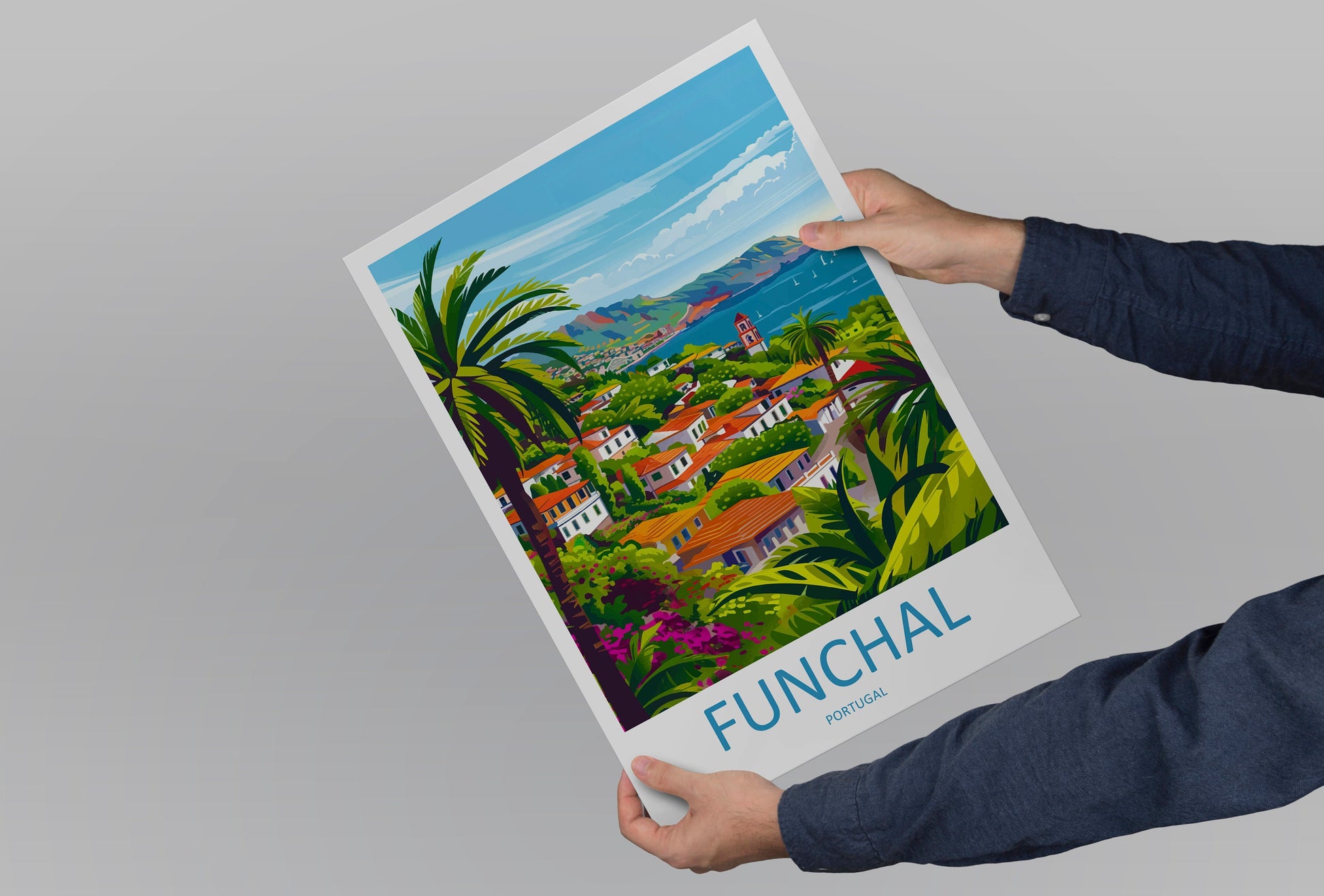 Funchal Travel Print Wall Art Funchal Wall Hanging Home Décor Funchal Gift Art Lovers Portugal Art Lover Gift Funchal Wall Décor Funchal Art
